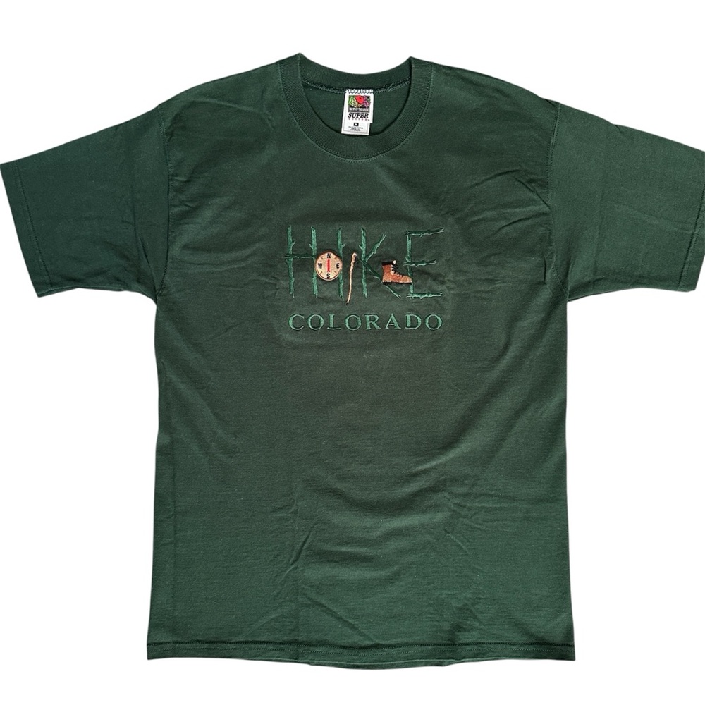Vintage Men’s Hike Colorado Green T-Shirt Size Medium